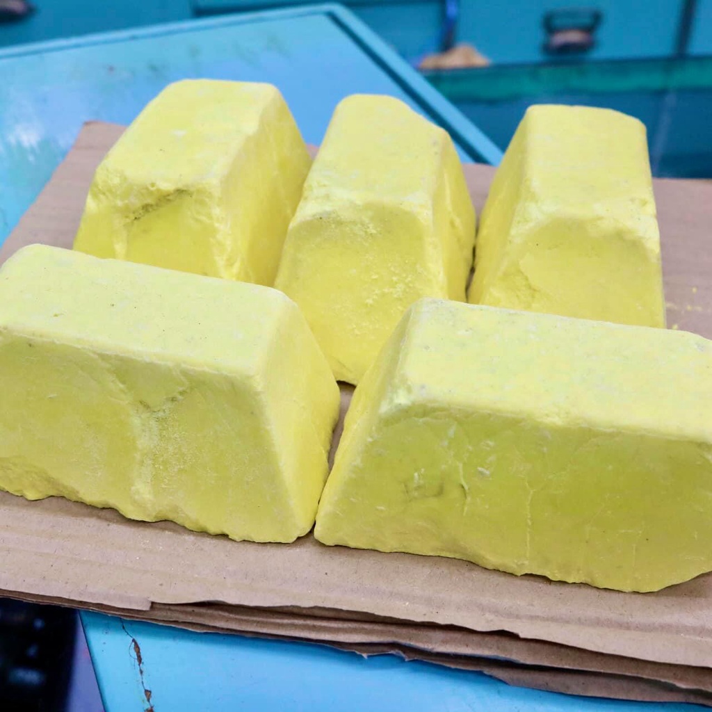 กำมะถันก้อน 1 กก. เกรด A (Sulfur Cube 1 Kg) กำมะถัน ไล่สัตว์เลื้อยคลาน งู ตะขาบ กำมะถันชนิดก้อน - รูปที่ 3