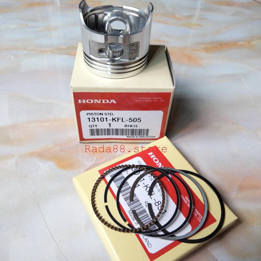 ลูกสูบ+แหวน 5 วง ฮอนด้าHonda NICE (2000) , WAVE 110  รหัส 13101-KFL-505 มี 5 ขนาด STD.,/0.25/ 0.50/ 