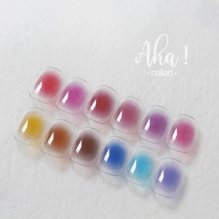 สติ๊กเกอร์ติดเล็บ&gt;&gt;สีออมเบร์&lt;&lt;แบบไม่ต้องไล่สี