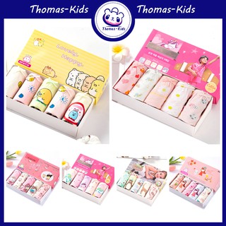 [THOMAS Kids] 3-12 ปี กางเกงชั้นใน ผ้าฝ้ายแท้ ยืดหยุ่นสูง ไร้รอยต่อ ลายยูนิคอร์น สําหรับเด็กผู้หญิง อายุ ขายส่ง 5 ชิ้น