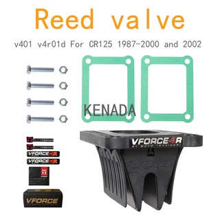 รีดวาล์ว ลูกกลิ้งวาล์วValve Reed VForce 4R V401 V4R01D For Honda CR125 1987-2000 2002 NSR125 150 JC20/22 NSR250 MC21 MC28 Cage V Force 4Reed System Petals Block