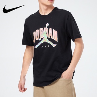 เสื้อยืดคอกลมNIKE Nlike แขนสั้นผู้ชายเสื้อยืด 2021 ฤดูร้อนใหม่ JORDAN กีฬาครึ่ง AJT เสื้อ CZ8384-100S-4XL