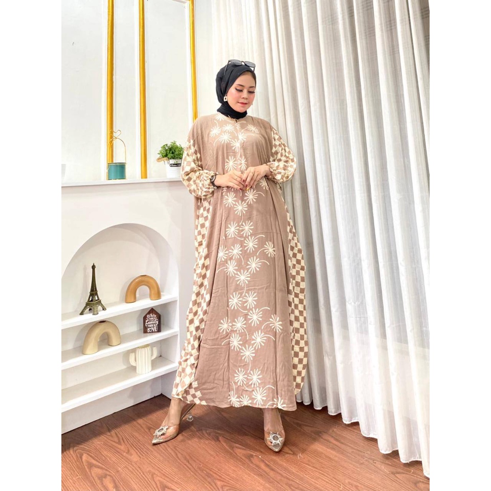 BILION KAFTAN REVA MAXY DRESS SUPER JUMBO LD 150 DASTER Batik BUSUI ซิปด้านหน้า GAMIS เรยอนบาติกผ้าฝ