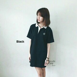 Collar POLO Dress (Black)