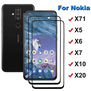 กระจกนิรภัยกันรอยหน้าจอ แบบเต็มจอ สําหรับ Nokia X71 Nokia X5 X6 X7 Nokia X10 X20