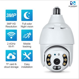 E27 หลอดไฟ PTZ 2MP (DP90) Tuya สมาร์ทการติดตามอัตโนมัติ Wifi กล้อง FHD 1080P IP Camera CCTV Security Home