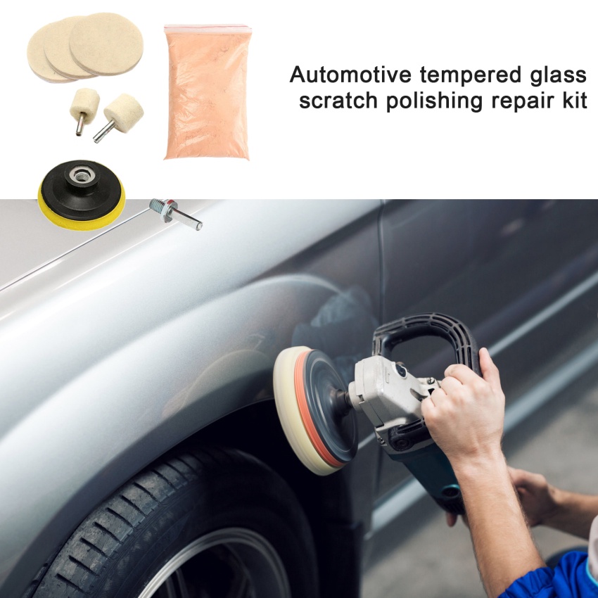 ✨[จัดส่งภายใน 1 วัน]8 ชิ้น Cerium Oxide แก้วขัดผงชุดสําหรับ Deep Scratch Remover สําหรับกระจกกระจกทําความสะอาด Scratch ขายปลีก - รูปที่ 3