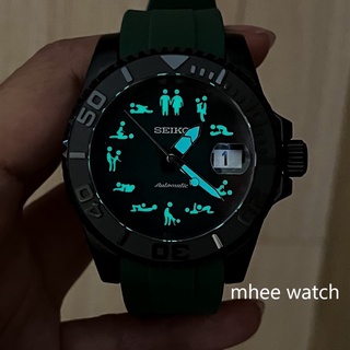 Seiko Modified Hulk Green Make Love Dial Yacht Master Modelที่สุดของความแปลกใหม่ใส่ไปไหนมีแต่คนทัก🤩