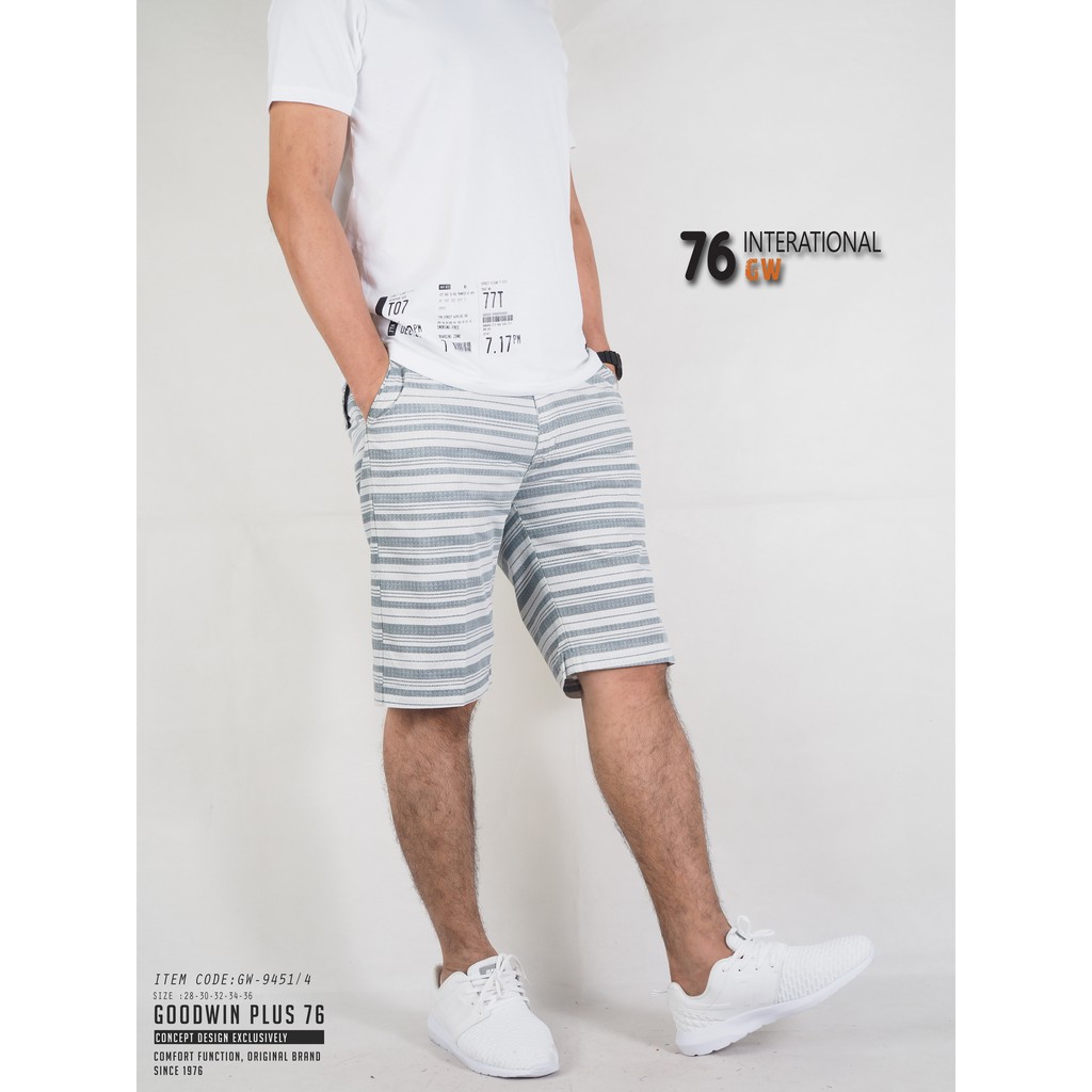 ⚡GW⚡ NO.9451 Pattern Shorts กางเกงขาสั้น ทั่วไป ลายทาง