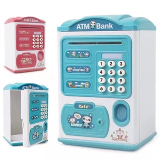 【สินค้าพร้อม】 ออมสิน ATM กระปุกออมสิน มีดนตรีมีรหัส ตู้เซฟดูดแบงค์สามารถหยอดเหรียญได้