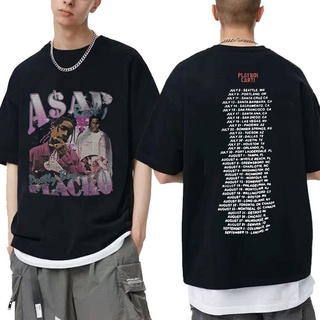 [S-XL] เสื้อยืดแขนสั้นลําลอง พิมพ์ลาย Rap ASAP Rocky Playboi Carti สไตล์ฮิปฮอป แฟชั่นฤดูร้อน สําหรับผู้ชาย และผู้หญิง ไ