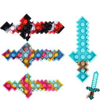 【พร้อมส่ง】ของเล่นบีบกด รูปการ์ตูน Pop It Sword Fidget คลายเครียด สําหรับเด็ก