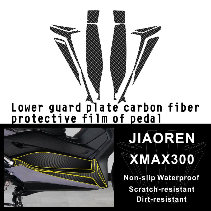สติกเกอร์ฟิล์มคาร์บอนไฟเบอร์ กันน้ํา สําหรับตกแต่งรถจักรยานยนต์ Yamaha Xmax 300
