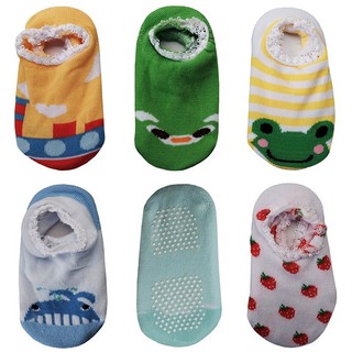 FUN.SOCKS ถุงเท้าเด็กวัยแรกเกิดมีกันลื่น ยกโหล 12 คู่ ราคาถูกที่สุด