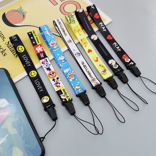 สายคล้องโทรศัพท์มือถือสั้น Creative แบบพกพาการ์ตูน Pikachu Doraemon Lanyard สำหรับพวงกุญแจโทรศัพท์มือถือ