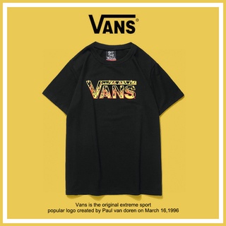 เสื้อยืดแขนสั้นพิมพ์ลายพร้อมส่ง Vans Vance เสื้อยืดคอกลมระบายอากาศทรงหลวมสําหรับผู้ชายและผู้หญิงใส่เล่นกีฬา#เสื้อยืดแฟชั