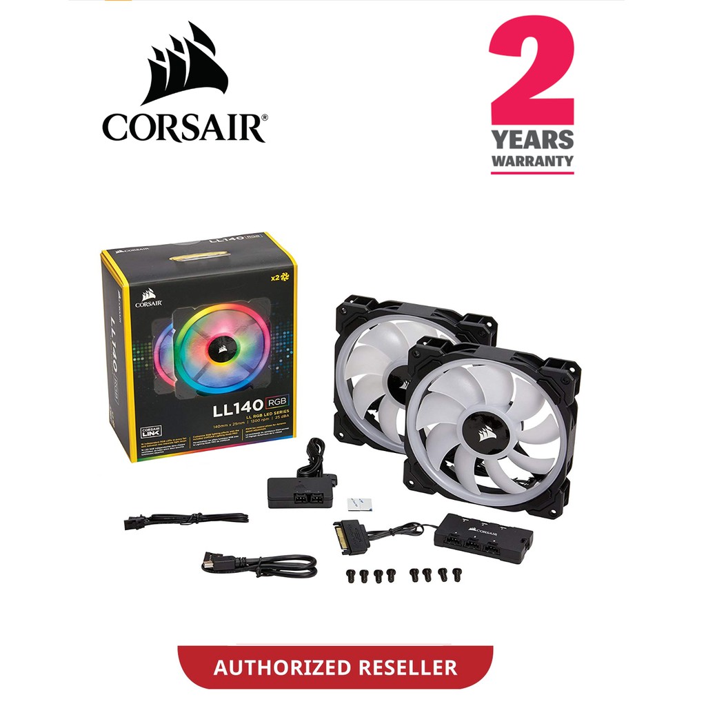CORSAIR LL140 140MM RGB LED PWM FAN -2 FAN PACK (CO-9050074-WW)