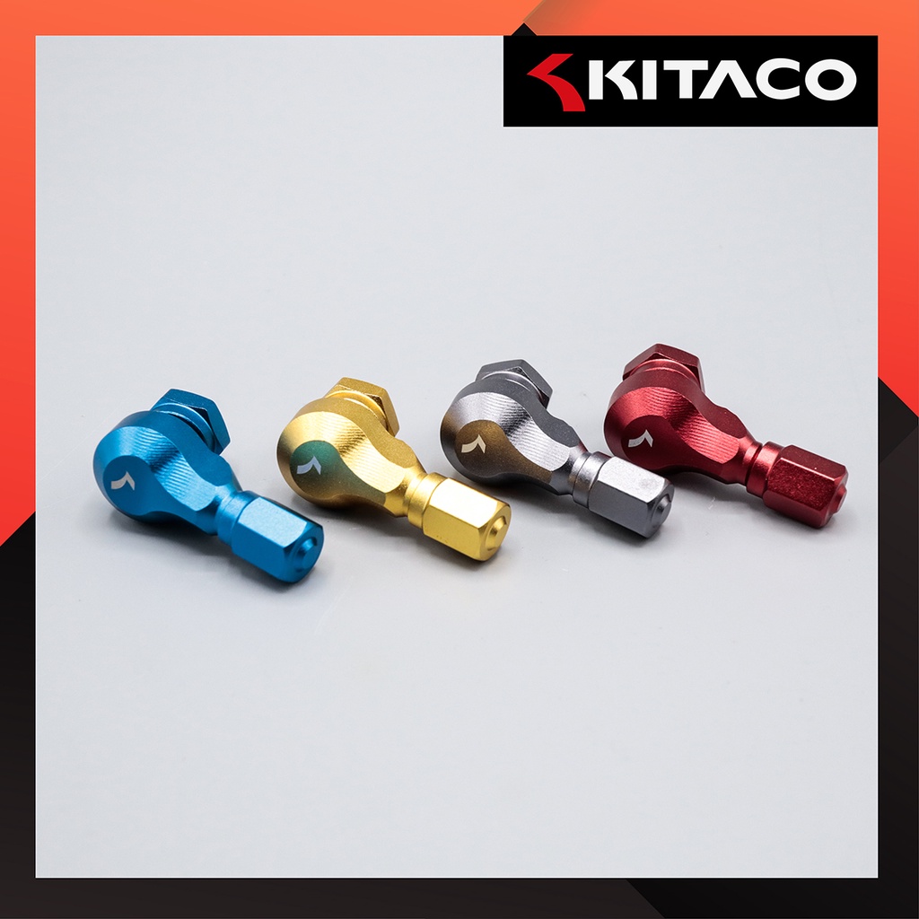 Kitaco จุ๊บลมงอ นำเข้าจากญี่ปุ่น (คู่) จุ๊บลมงอ Kitaco Type 2 สำหรับล้อที่ไม่ใช้ยางใน