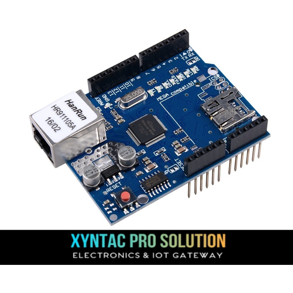 W5100 สายแลนโล่อีเธอร์เน็ตสําหรับ Arduino