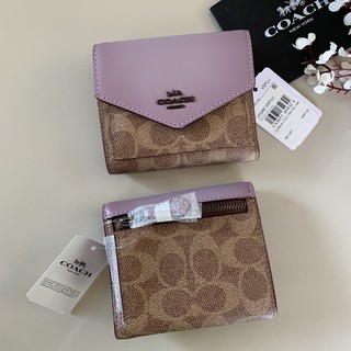 พร้อมส่งCoachแท้💯 Coach 31548 Colorblock Signature Canvas Small Wallet งานช้อป