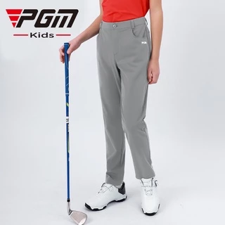 [11GOLF] กางเกงกอล์ฟขายาว เด็ก PGM - KUZ109 มี สีกรม ขาว เทา