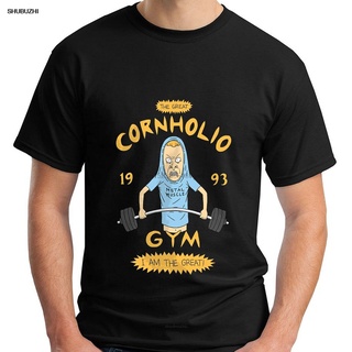 เสื้อยืดผ้าฝ้าย เสื้อยืด ผ้าฝ้าย พิมพ์ลาย Beavis and Butthead Cornholio Gym - I am the Great สีดํา แฟชั่นฤดูร้อน สําหรับ