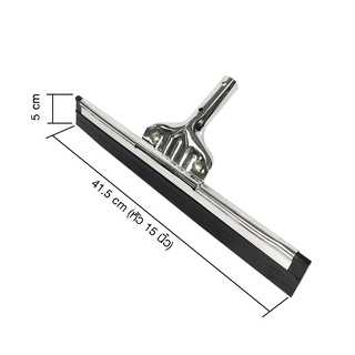 หัวไม้กวาดน้ำสแตนเลส WORK พร้อมยาง  ขนาด 15 นิ้ว