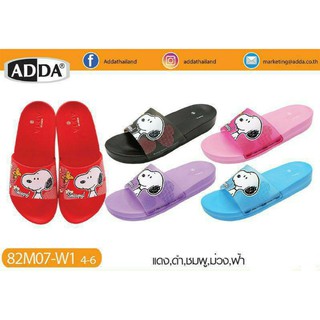 ADDA รองเท้าแตะ รองเท้าแตะหญิง สนูปี้ snoopy 82M07 คละสี ชมพู แดง ฟ้า