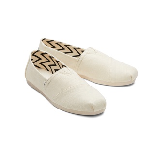 TOMS รองเท้าลำลองผู้หญิง แบบสลิปออน (Slip on) รุ่น Alpargata Seasonal Warm Natural Heritage Canvas (A) รองเท้าลิขสิทธิ์แท้