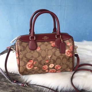 MINI BENNETT SATCHEL IN SIGNATURE CANVAS WITH PRAIRIE DAISY CLUSTER PRINT (COACH F77926)