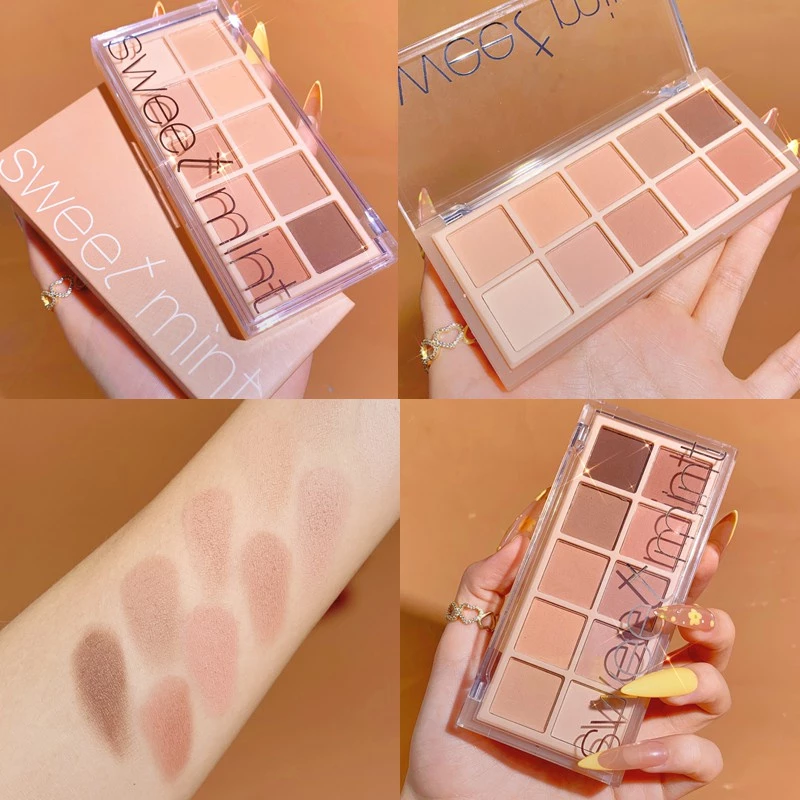 อายแชโดว์พาเลทชิมเมอร์กันน้ํา 10 สี No.Sweetmint 10 สี thumbnail 8