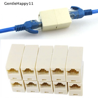 Gentlehappy ใหม่ สายเคเบิลเชื่อมต่อเครือข่ายอีเธอร์เน็ต RJ45 ตัวเมีย เป็นตัวเมีย 10 ชิ้น