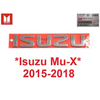 แท้ศูนย์ ISUZU MU-X 2015 - 2018 โลโก้ กระจังหน้ารถ อีซูซุ มิวเอ็กซ์ รหัสศูนย์ 8-98219048-1 logo โลโก้รถ sticker