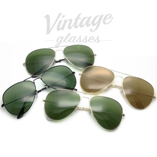 AVIATOR SUNGLASSES แว่นกันแดดทรงนักบิน รุ่น AVT 3025 เลนส์กระจก