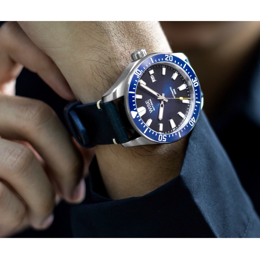 WISE สายนาฬิกาหนังแท้ HITMAN.L ขนาด 20 mm.