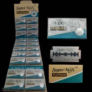 SUPERMAX ใบมีดโกน 2 คม บรรจุ 5 ใบต่อกล่อง จำนวน 20 กล่อง