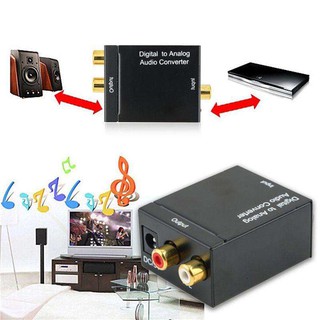 Digital Optical Coaxial Signal to Analog Audio Converter Adapter RCA