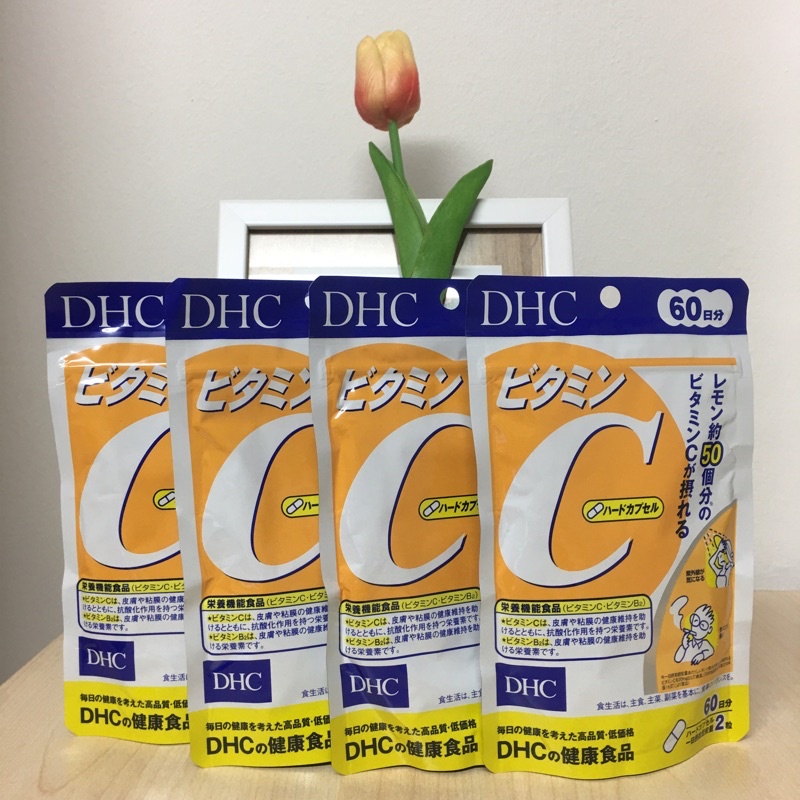 DHC Vitamin c ดีเอชซีวิตามินซี ขนาด60วัน120เม็ด หมดอายุปี2027ขึ้นไป