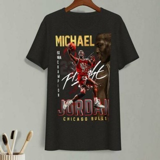 เสื้อยืดคอกลมเสื้อยืด พิมพ์ลาย Chicago Bulls Michael Jordan NBA Basketball สไตล์คลาสสิก สําหรับผู้ชายS-4XL