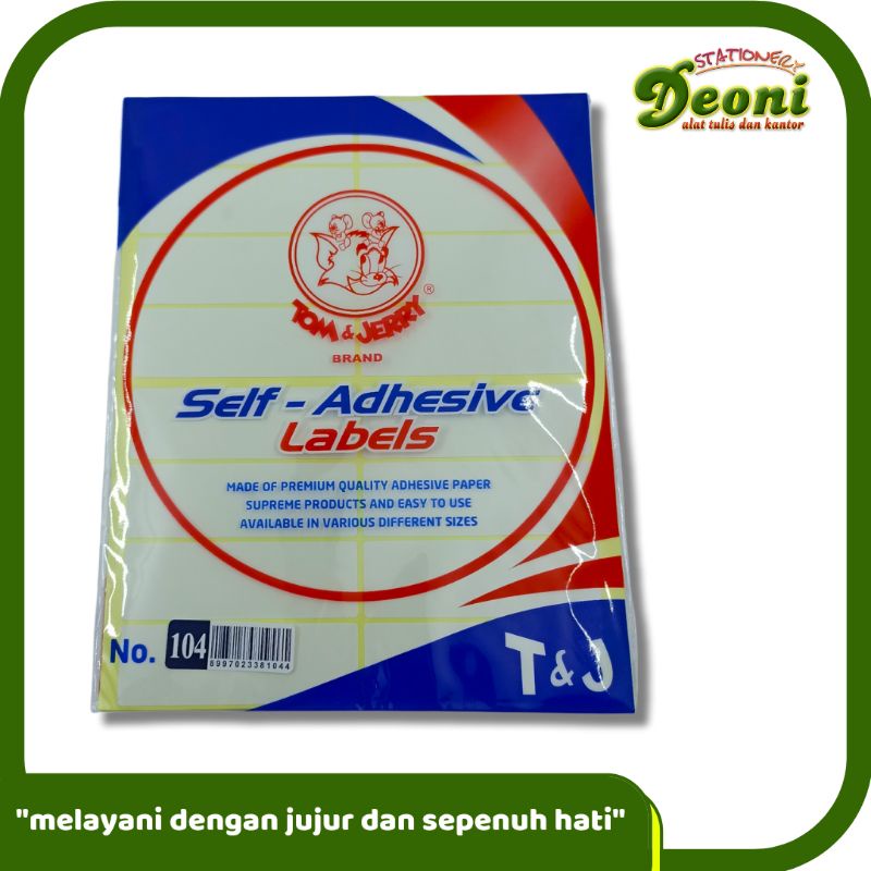 สติ๊กเกอร์ฉลาก T&J 104