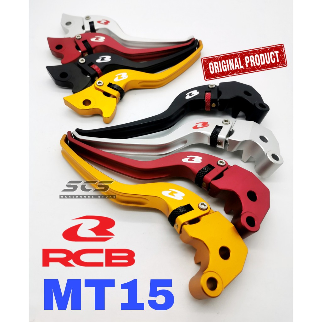 RCB ชุดคันเบรคและคลัทช์ Yamaha MT15 Alloy Racing Boy อุปกรณ์เสริม Visor ฝาครอบหม้อน้ํา Ekzos ท่อ MT-