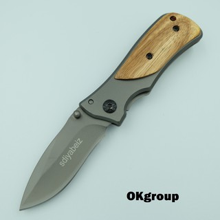 OKgroup SD002-NC_Folding knife มีดพับ มีดพกพา มีดเดินป่า มีดสั้น ยาว6.2นิ้ว กะทัดรัดทันสมัย พกพาสะดวก