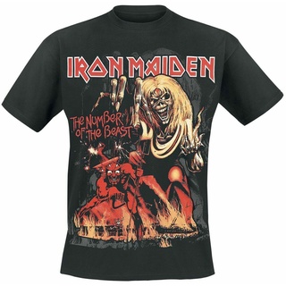 เสื้อยืดผ้าฝ้ายพิมพ์ลายแฟชั่น เสื้อยืด พิมพ์ลายกราฟฟิค Iron Maiden Number Of The Beast