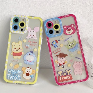 เคสโทรศัพท์มือถือ ลายการ์ตูนหมีพูห์ สตรอเบอร์รี่น่ารัก สําหรับ Iphone 13 11 12 Pro Max Mini Xs Max XR 6 6s 7 8 Plus