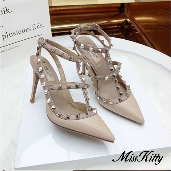 รองเท้าแตะแฟชั่นสตรี Valentino ส้น 8cm(หมายเหตุ 6cm หรือ 10cm)