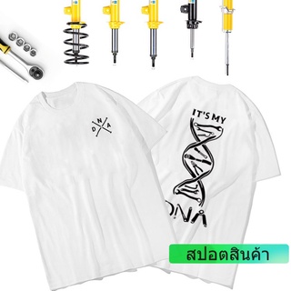 เสื้อยืดลําลอง ผ้าฝ้าย แขนสั้น คอกลม พิมพ์ลาย DNA racing แฟชั่นฤดูร้อน