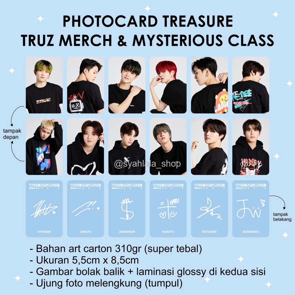 Photocard TREASURE TRUZ & MYSTERIOUS CLASS Ver Premium Back And Forth Blunt End