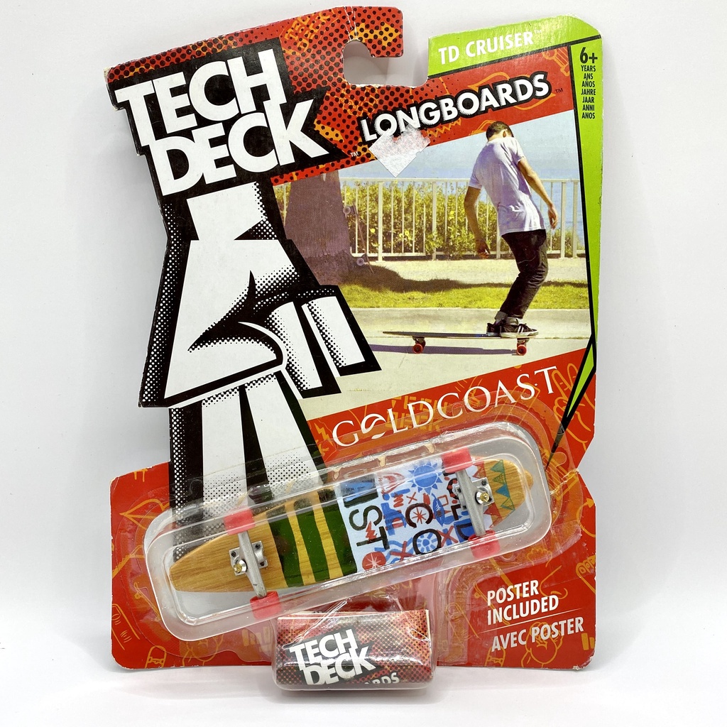 ฟิงเกอร์บอร์ด Fingerboard Tech Deck Longboard ลองบอร์ด Gold Coast Longboards สเก็ตบอร์ดนิ้ว ฟิงเกอร์