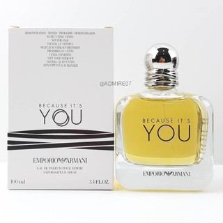 JUL02 ส่งฟรี Emporio Armani Because Its You Pour Femme EDP 100ml (Tester)  น้ำหอมแห่งความสุขและเปล่งประกาย