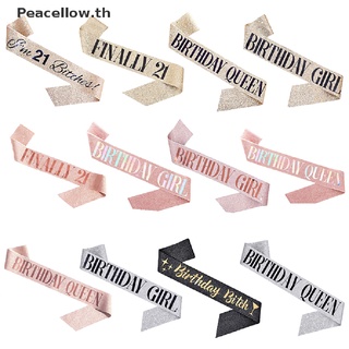 (Peacellow) สายสะพายผ้าซาติน สําหรับงานปาร์ตี้วันเกิด 21